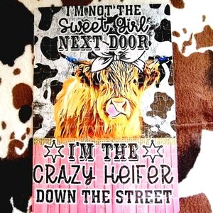 Crazy Heifer Done The Street Cow 120 Piece Custom Handmade Jigsaw Puzzle